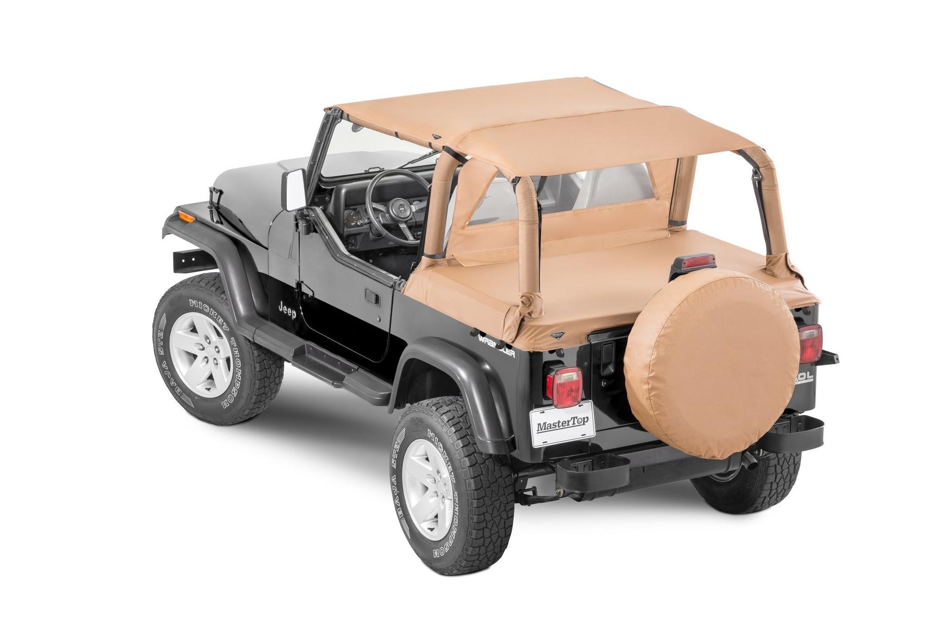 Mastertop Bimini Top Plus For 92-95 Jeep Wrangler Yj, in Spice Brown Diamond | 92-95 Jeep Wrangler Mastertop Bimini Top Plus For 92-95 Jeep Wrangler Yj, in Spice Brown Diamond | 92-95 Jeep Wrangler