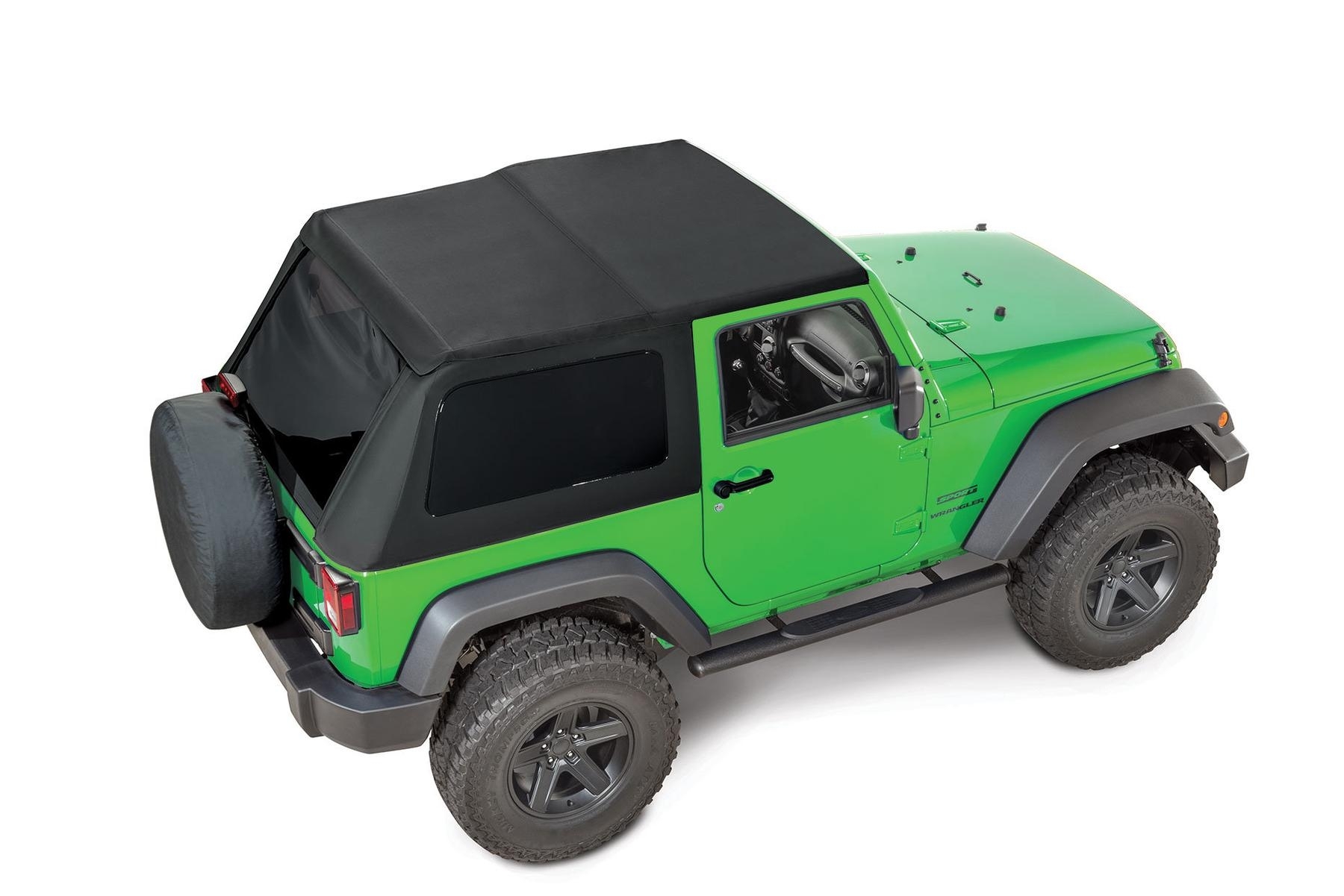 Mastertop Fast Back Fabric Replacement Top, No Doorskins, Tinted Glass For 07-18 Jeep Wrangler Jk 2
