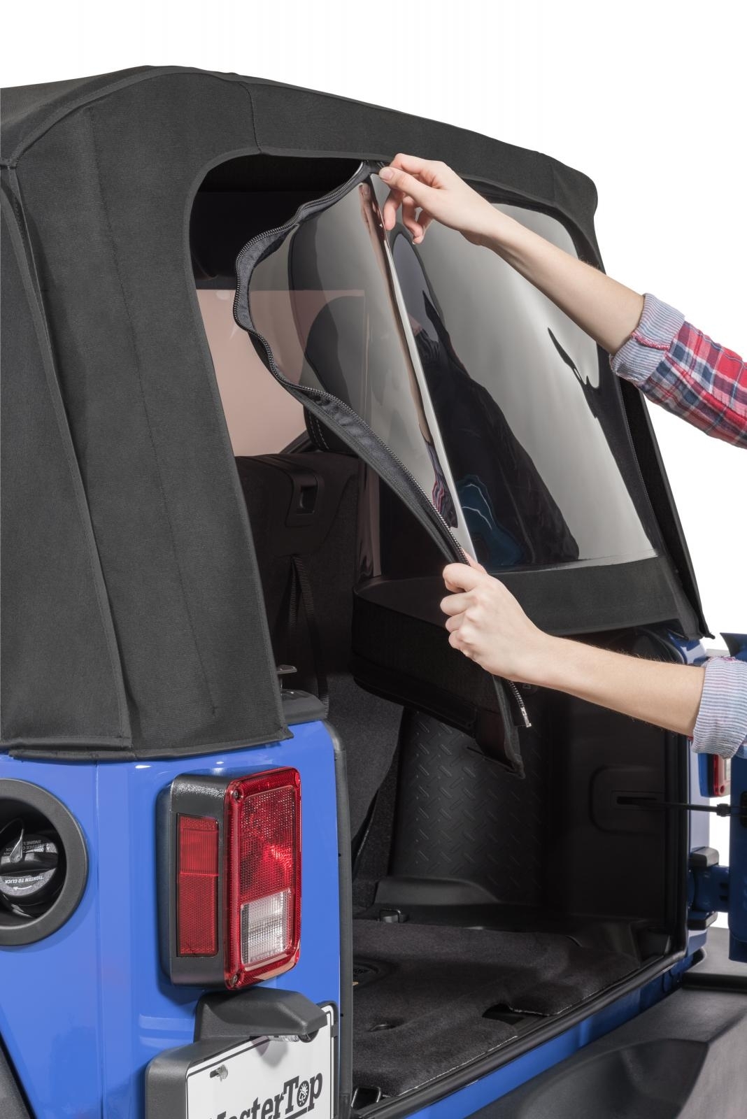 Mastertop Replacement Rearwindow For 13-18 Wrangler Jk 2/4 Door With Mopar Factory Top, Black Mastertop Replacement Rearwindow For 13-18 Wrangler Jk 2/4 Door With Mopar Factory Top, Black