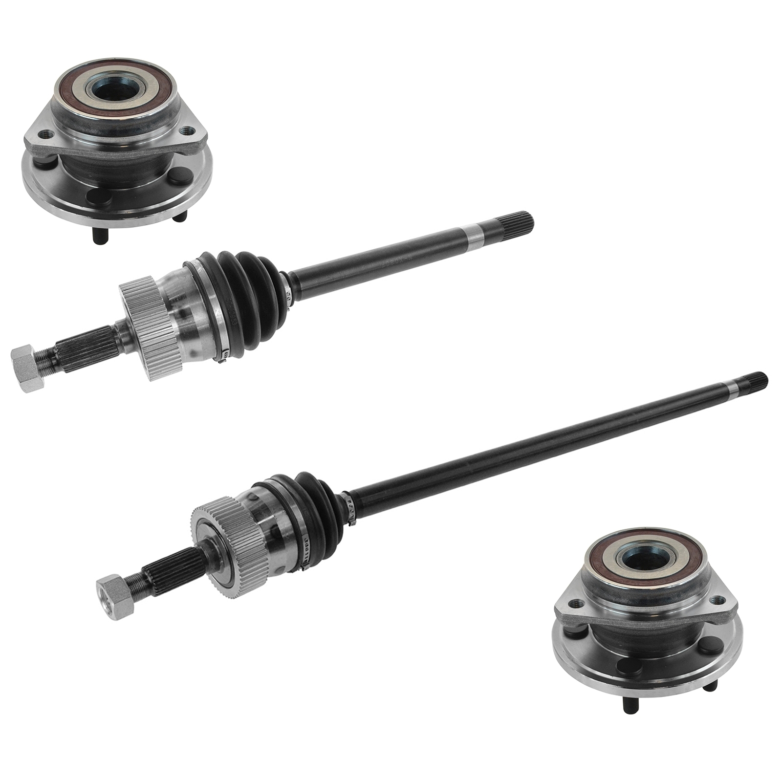 Trq 4 Piece Wheel Hub Bearing & Axle Kit For 93-98 Grand Cherokee Front 93 Grand Wagoneer Front, Trq 4 Piece Wheel Hub Bearing & Axle Kit For 93-98 Grand Cherokee Front 93 Grand Wagoneer Front,