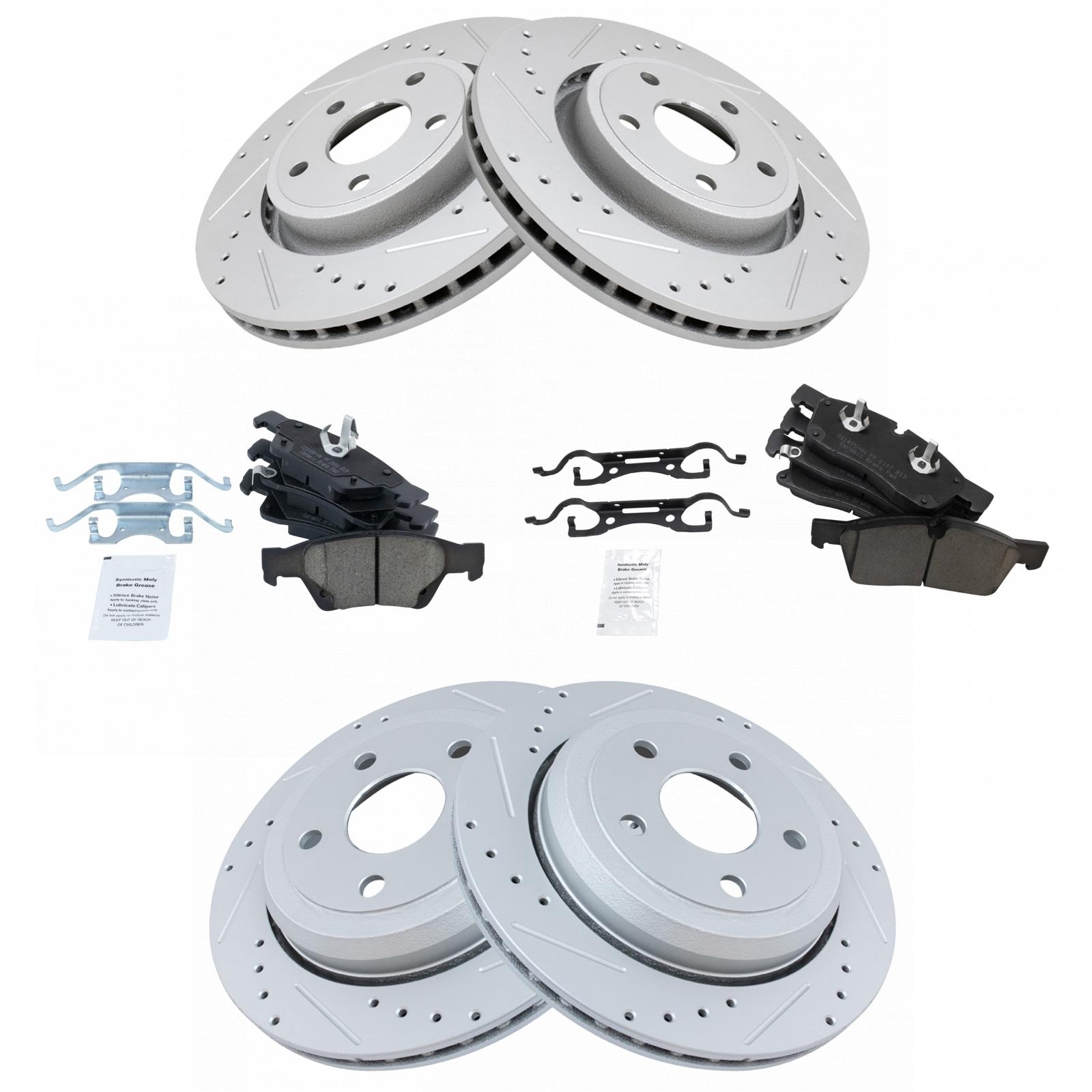 Trq Performance Ceramic Performance Brake Pad & Rotor Kit For 11-16 Grand Cherokee, HWNV-BKA12780 Trq Performance Ceramic Performance Brake Pad & Rotor Kit For 11-16 Grand Cherokee, HWNV-BKA12780