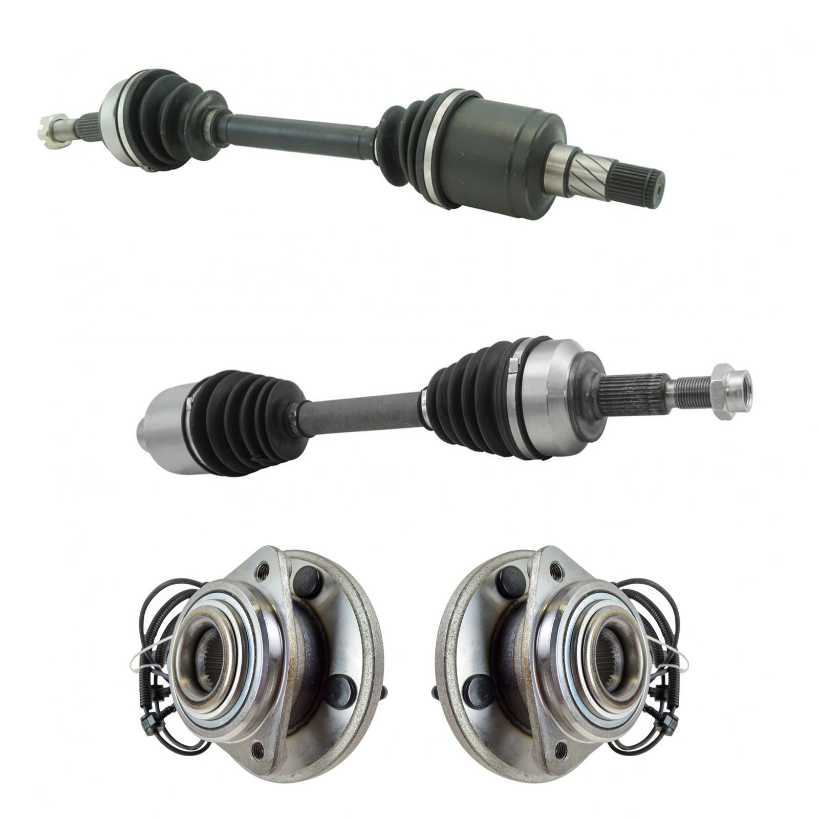 Trq 4 Piece Cv Axle Shaft Set For 05-10 Grand Cherokee 06-10 Commander Front With Limited Slip Rear Trq 4 Piece Cv Axle Shaft Set For 05-10 Grand Cherokee 06-10 Commander Front With Limited Slip Rear