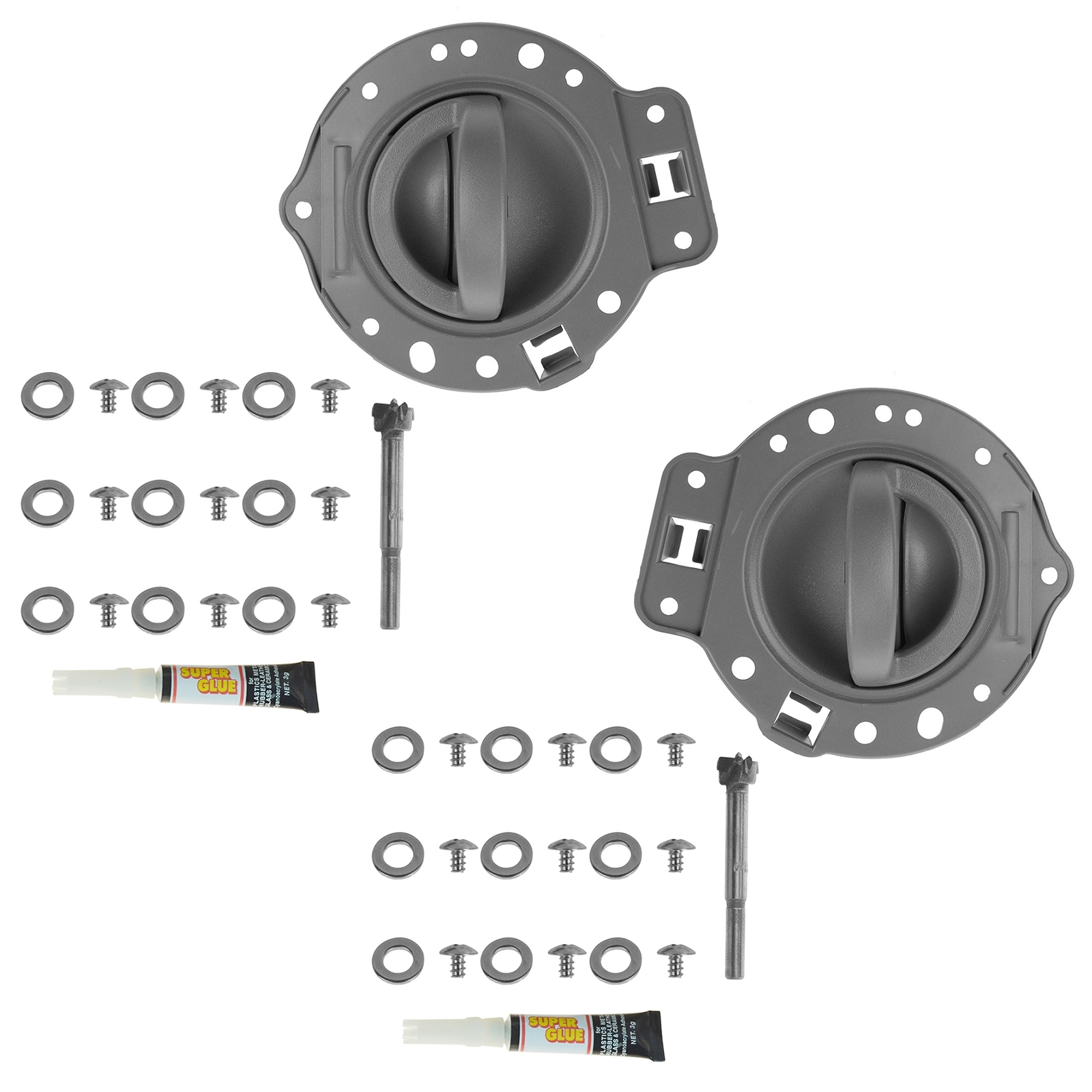 Trq 2 Piece Interior Door Handle Set For 06-10 Commander Front Or Rear Driver & Passenger Side, Trq 2 Piece Interior Door Handle Set For 06-10 Commander Front Or Rear Driver & Passenger Side,
