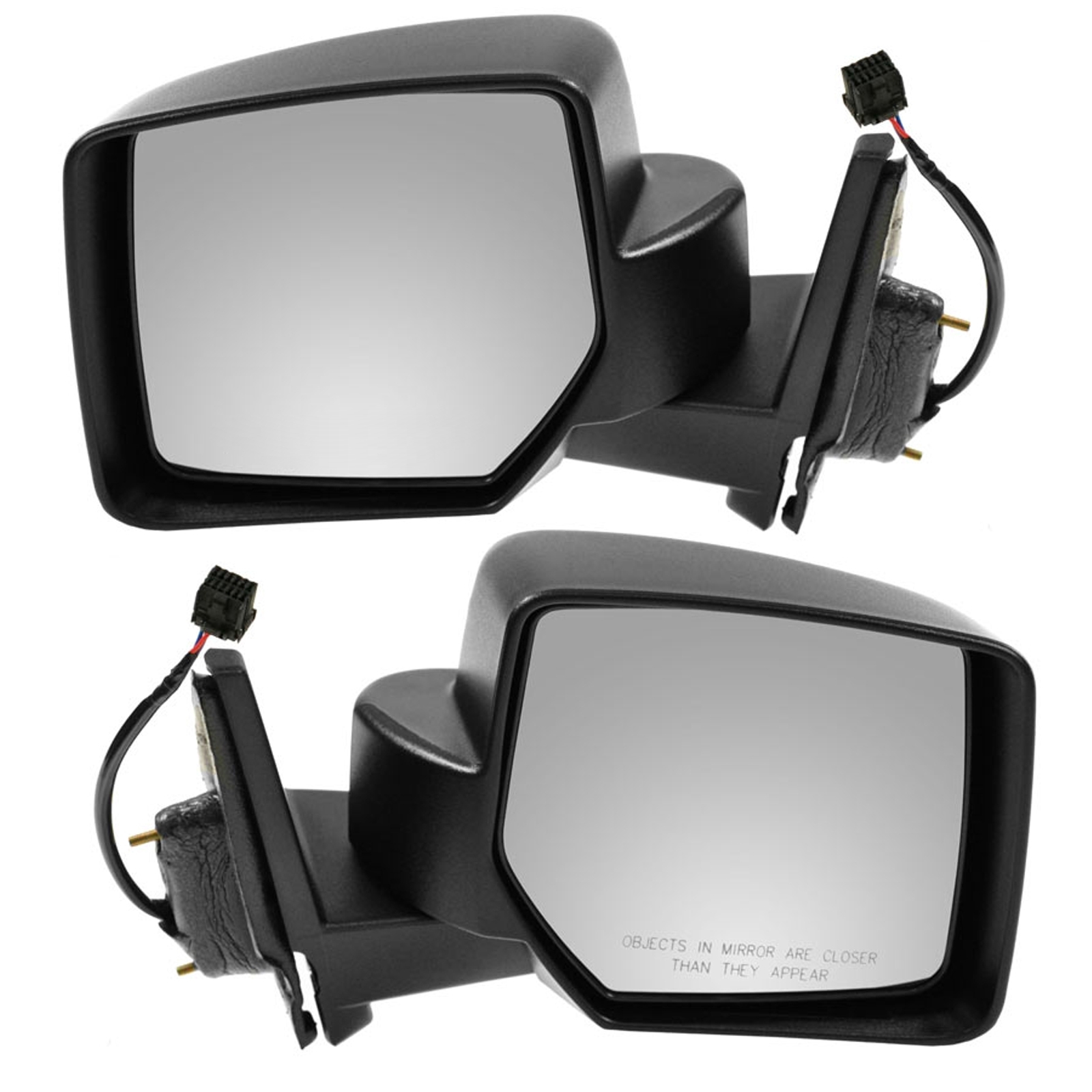 Trq Power Textured Black 2 Piece Mirror Set For 07-17 Patriot Driver & Passenger Side, HWNV-MRA09250 Trq Power Textured Black 2 Piece Mirror Set For 07-17 Patriot Driver & Passenger Side, HWNV-MRA09250