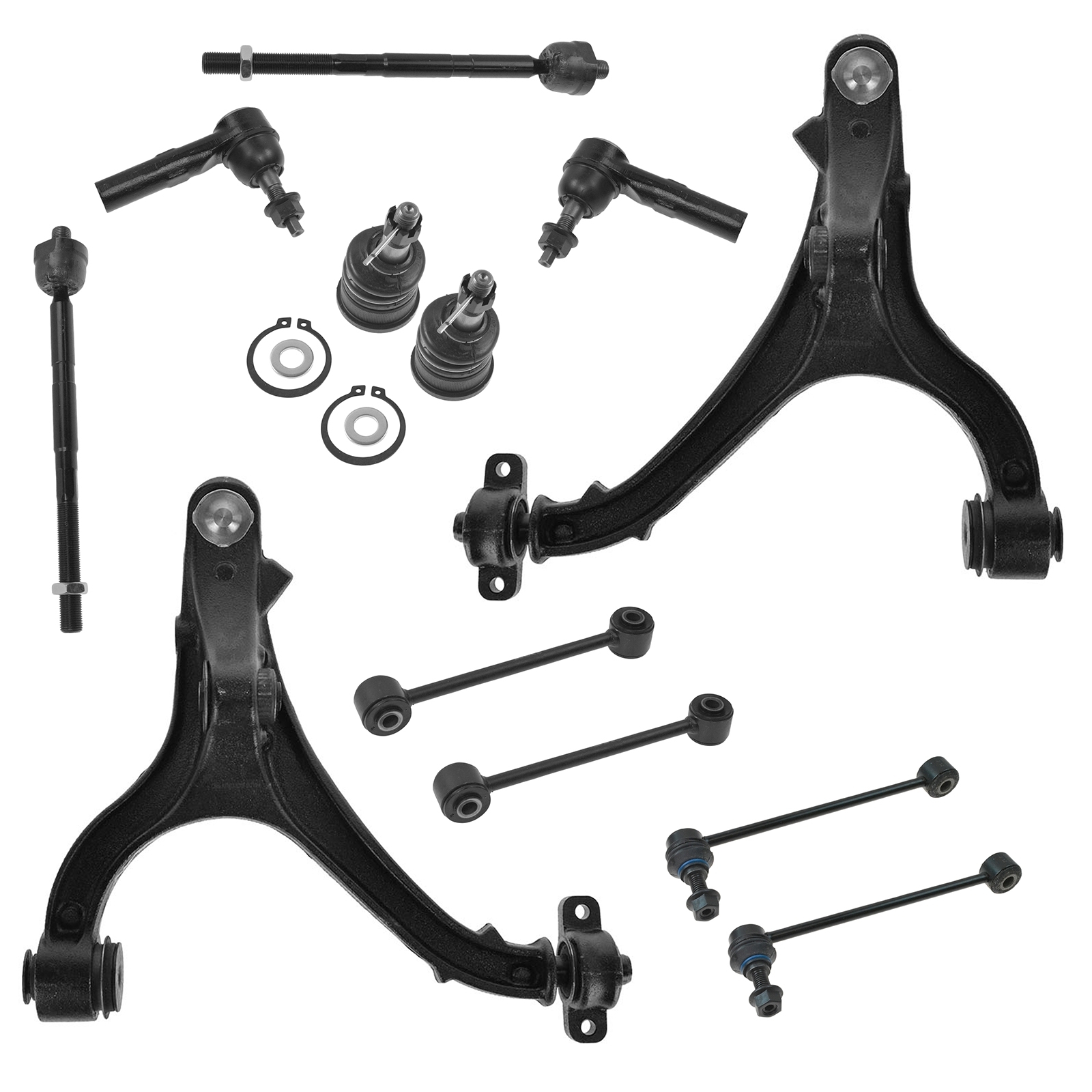 Trq 12 Piece Steering & Suspension Service Kit With Lower Control Arms For 05-10 Grand Cherokee Trq 12 Piece Steering & Suspension Service Kit With Lower Control Arms For 05-10 Grand Cherokee