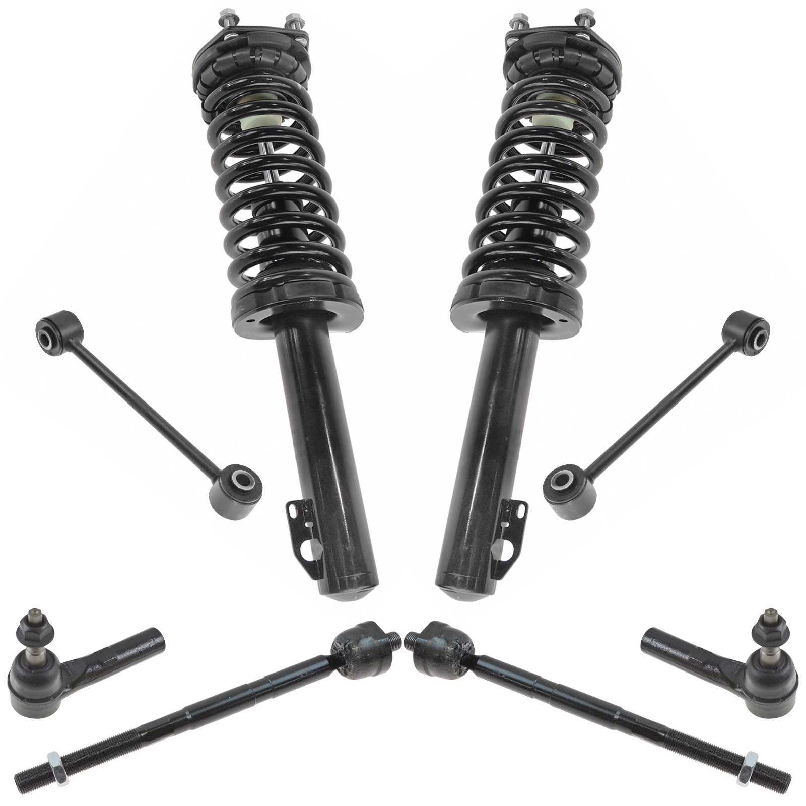 Trq 8 Piece Steering & Suspension Service Kit With Strut & Spring Assemblies For 05-10 Grand