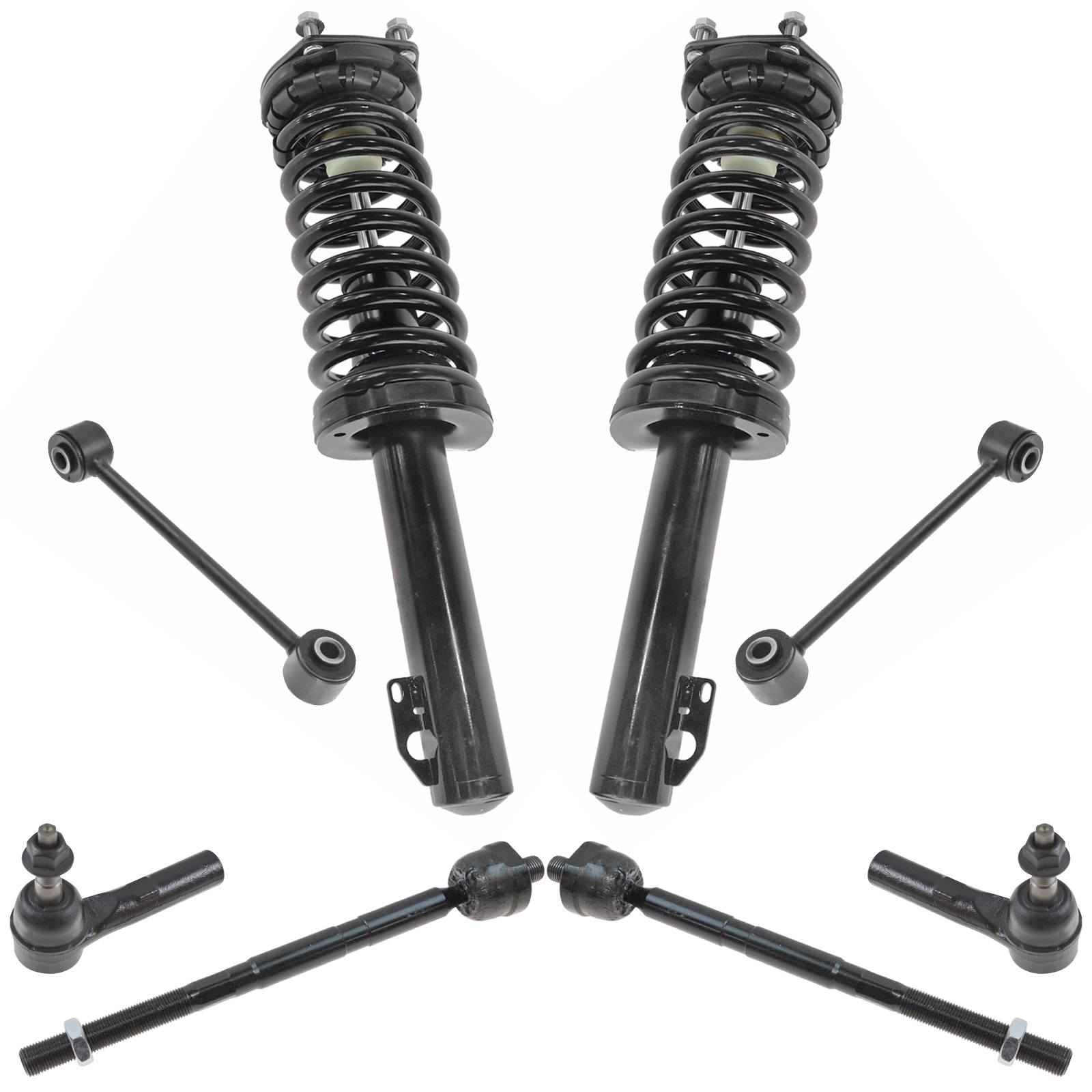 Trq 8 Piece Steering & Suspension Service Kit With Strut & Spring Assemblies For 05-10 Grand Trq 8 Piece Steering & Suspension Service Kit With Strut & Spring Assemblies For 05-10 Grand
