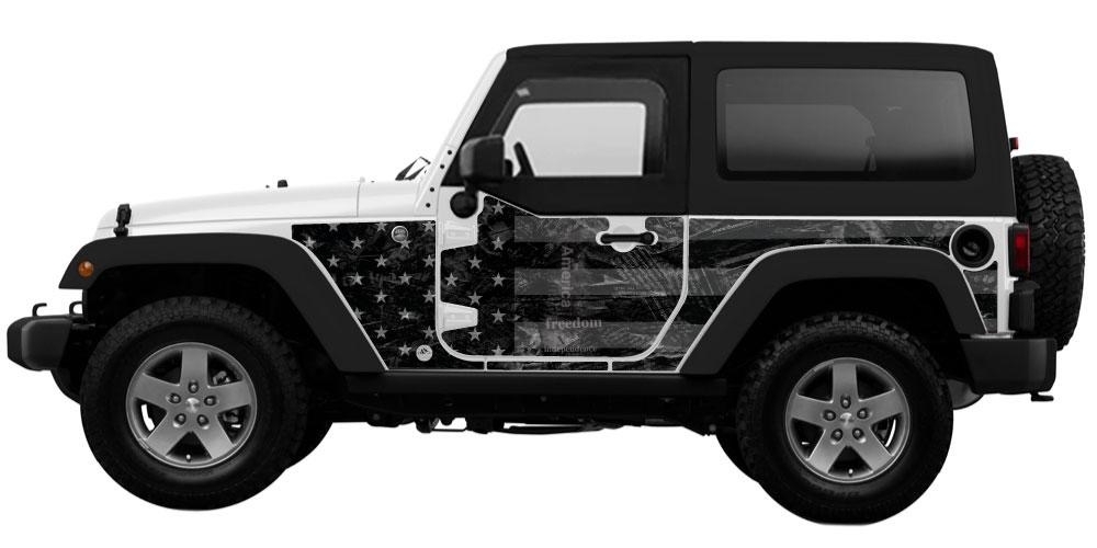 Mek Magnet Black Flag Removable Wraps Magnetic Armor, Half Doors For 2007-2018 Jeep Wrangler Jk Mek Magnet Black Flag Removable Wraps Magnetic Armor, Half Doors For 2007-2018 Jeep Wrangler Jk