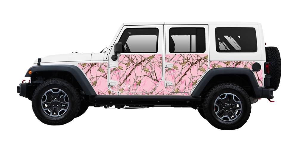 Mek Magnet True Timber Conceal Pink Removable Wraps Magnetic Armor For 2007-2018 Jeep Wrangler Jk