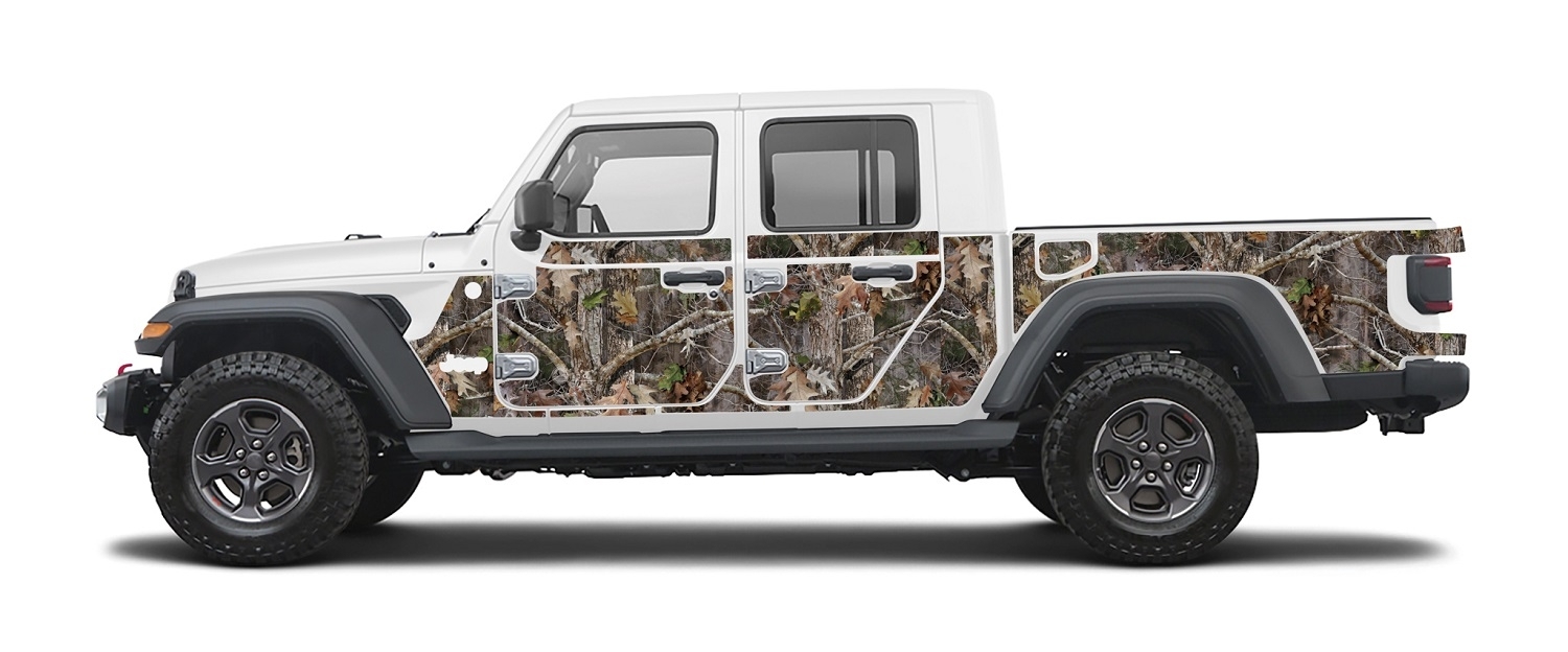 Mek Magnet True Timber All Season Natural Element Camo Magnetic Trail Armor For Jeep Gladiator Jt