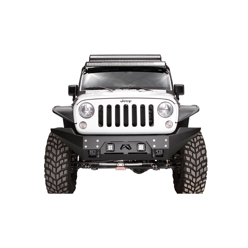Fab Fours Jk Full Metal Jacket Full Width Front Winch Bumper, No Guard, Bare Steel | 2007-2018 Jeep