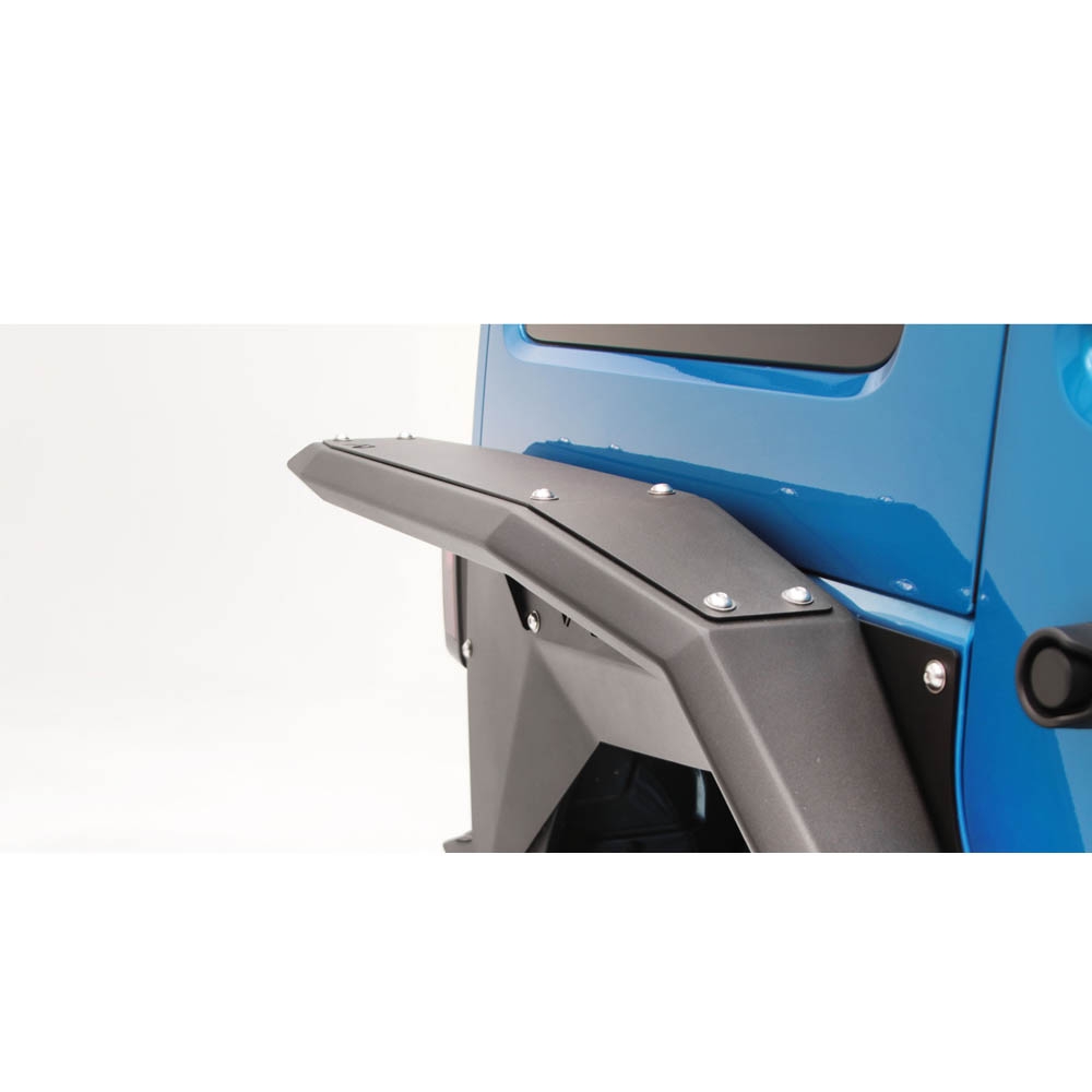 Fab Fours Jk Rear Full Width Flares, Bare Steel, Pair | 2007-2019 Jeep Wrangler JKU/JLU, JK1007-B