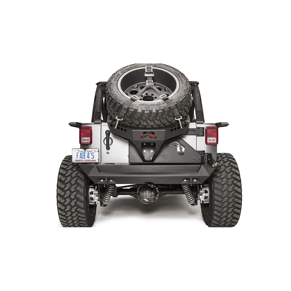 Fab Fours Jk Slant Back Tire Carrier For The Y1261T Bare | 2007-2018 Jeep Wrangler JK & Wrangler JK