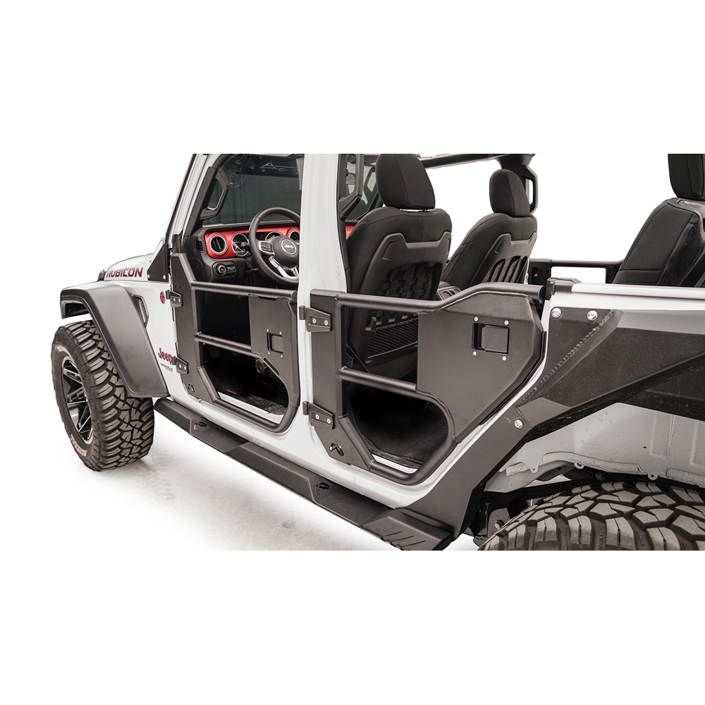 Fab Fours Jl/jt Front Half Tube Doors, Bare Steel, Pair | 2018-2020 Jeep Wrangler JL/JLU &
