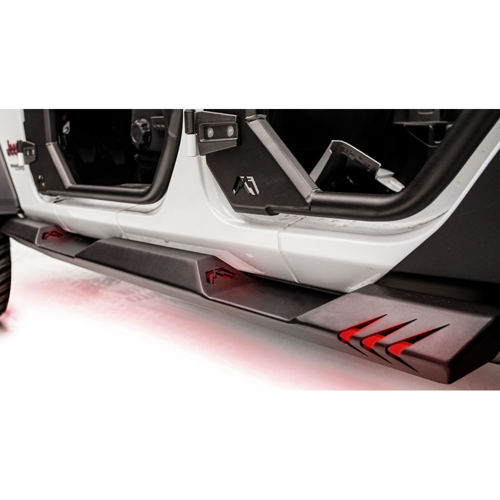 Fab Fours Lightweight Rock Sliders, Jl 4 Door, Bare Steel | 2018-2019 Jeep Wrangler JL Unlimited,