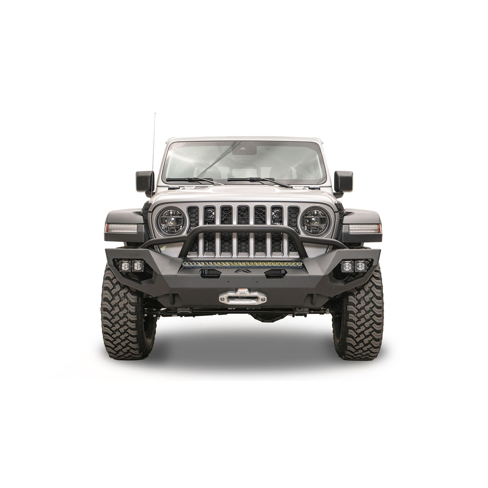 Fab Fours Jl/jt Matrix Front Bumper With Pre-Runner, Bare Steel | 2018-2020 Jeep Wrangler JL/JLU &