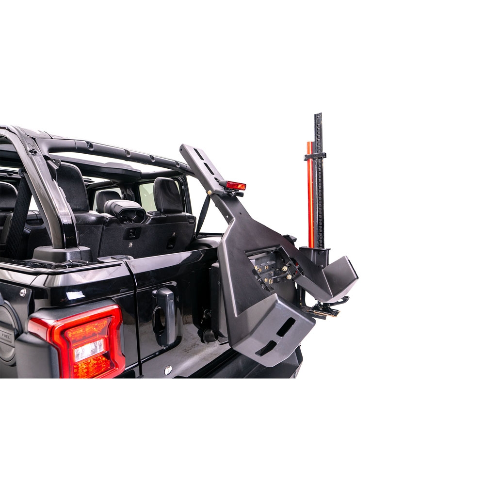 Fab Fours Jl Slant Back Tire Carrier, Bare Steel | 2018-2019 Jeep Wrangler JL & Wrangler JL
