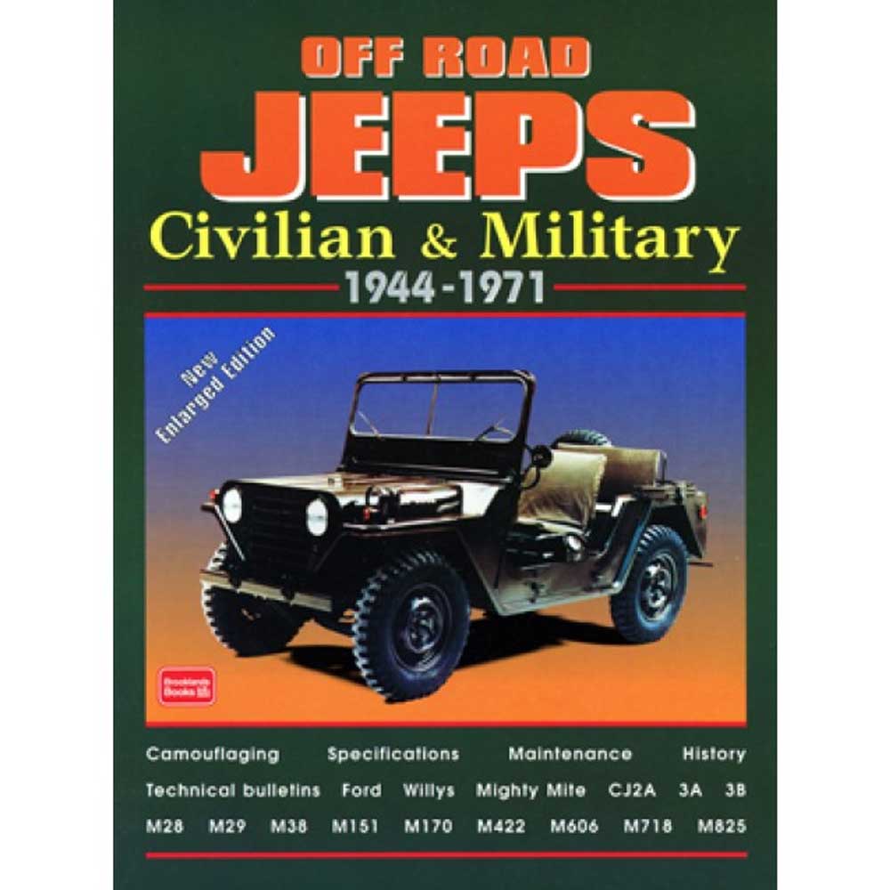 Fits: 1955-1971 Jeep Cj5 1945-1949 Jeep Cj2A 1948-1953 Jeep Cj3A 1953-1968 Jeep Cj3B 1950-1952 Jeep M38 1944-1945 Jeep Mb 1944-1945 Jeep Gpw Description: The Cartech Off-Road Jeeps: Civilian & Military Manual Contains The Contemporary Road Tests, Technical Data, Model Introductions, Military Details, Camouflage Painting, Operating Details And History. Product Details: Pages: 140 Size: 8 X 10.75 (Inches) Format: Paperback Illustrations: 400 Photos Publisher: Marston Book Services, Ltd Isbn: 9780946489831 Parts Included: (1) Cartech Manual - Off-Road Jeeps: Civilian & Military Years Covered: 1944, 1945, 1946, 1947, 1948, 1949, 1950, 1951, 1952, 1953, 1954, 1955, 1956, 1957, 1958, 1959, 1960, 1961, 1962, 1963, 1964, 1965, 1966, 1967, 1968, 196