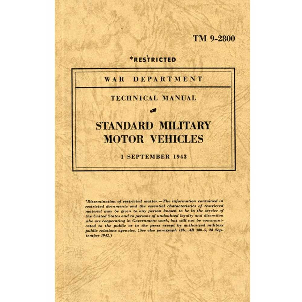 Fits: 1943 Jeep Mb 1943 Jeep Gpw Description: The Cartech Standard Military Motor Vehicles Technical Manual Was The Primary Us Army Reference Work Of The Period And Listed Data And Illustrations Of All Us Army Vehicles In Operation At That Time. Product Details: Pages: 590 Size: 5.125 X 8.5 (Inches) Format: Paperback Publisher: Marston Book Services, Ltd Isbn: 9781855207202 Parts Included: (1) Cartech Manual - Standard Military Motor Vehicles Technical Manual Years Covered: 1943