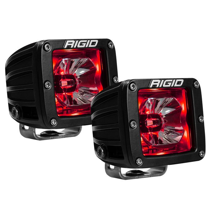 Rigid Industries Radiance Pod Led Lights, Red, Pair, RIG-20202 Rigid Industries Radiance Pod Led Lights, Red, Pair, RIG-20202