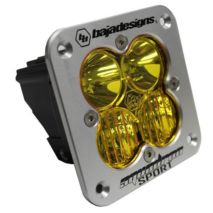Baja Designs Squadron Sport Driving/combo Beam Led Light, Flush Mount, Black With Amber Lens, Baja Designs Squadron Sport Driving/combo Beam Led Light, Flush Mount, Black With Amber Lens,