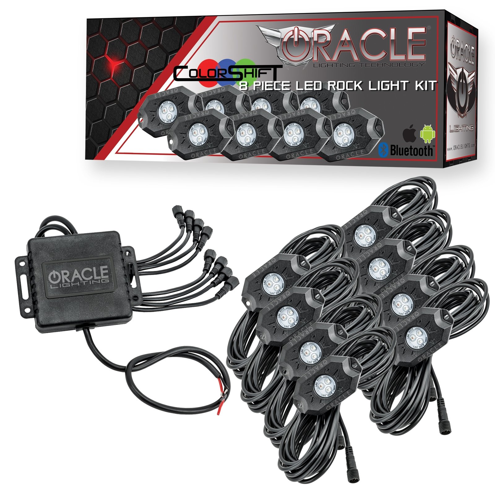 Jeep Oracle Bluetooth Colorshift Underbody Rock Light Kit (8-Pack), OL-5797-333 Jeep Oracle Bluetooth Colorshift Underbody Rock Light Kit (8-Pack), OL-5797-333