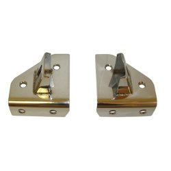 Rugged Ridge Windshield Hinge Mount Light Brackets, Stainless Steel, Pair | 1976-1995 Jeep CJ5, Rugged Ridge Windshield Hinge Mount Light Brackets, Stainless Steel, Pair | 1976-1995 Jeep CJ5,