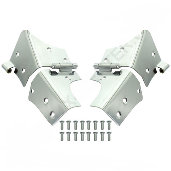 Rt Off-Road Windshield Hinge Set, Stainless Steel | 1997-2006 Jeep Wrangler TJ & Wrangler Unlimited Rt Off-Road Windshield Hinge Set, Stainless Steel | 1997-2006 Jeep Wrangler TJ & Wrangler Unlimited