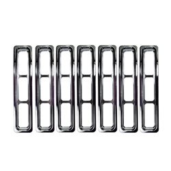 Rampage Grille Inserts, Chrome | 1997-2006 Jeep Wrangler TJ & Wrangler Unlimited TJ L, 7511 Rampage Grille Inserts, Chrome | 1997-2006 Jeep Wrangler TJ & Wrangler Unlimited TJ L, 7511