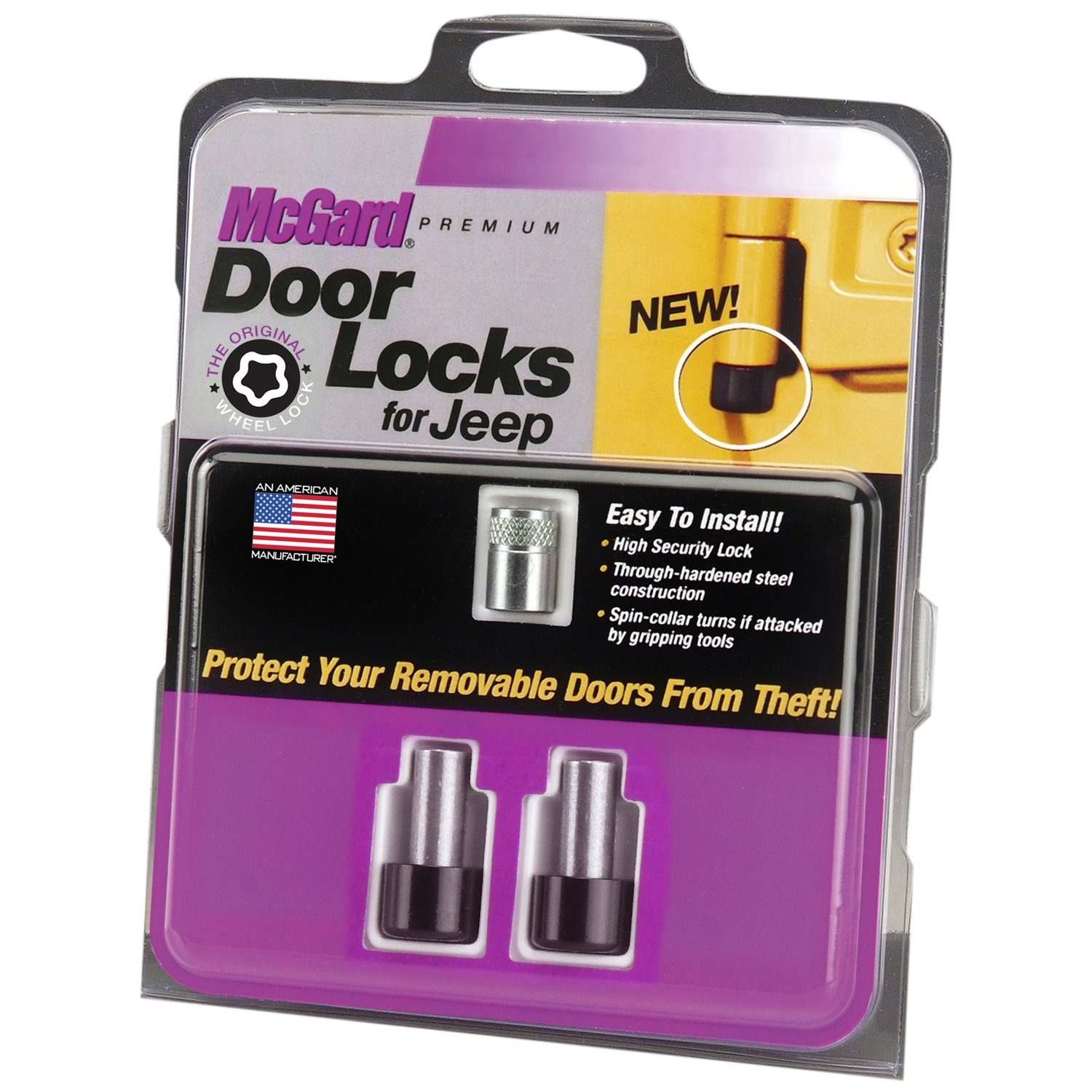Mcgard Door Hinge Lock Set For Jl, 2-Piece | 2018-2019 Jeep Wrangler JL, MCG-76157 Mcgard Door Hinge Lock Set For Jl, 2-Piece | 2018-2019 Jeep Wrangler JL, MCG-76157