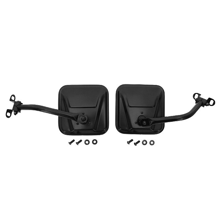 Rampage Side Mirrors, Black, Pair | 1976-1995 Jeep Wrangler YJ, CJ5, CJ7 & CJ8 Scrambler, 7618 Rampage Side Mirrors, Black, Pair | 1976-1995 Jeep Wrangler YJ, CJ5, CJ7 & CJ8 Scrambler, 7618