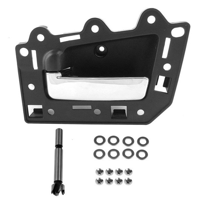 Dorman Front Interior Door Handle, Left Side, Black With Chrome Lever | 2005-2010 Jeep Grand Dorman Front Interior Door Handle, Left Side, Black With Chrome Lever | 2005-2010 Jeep Grand