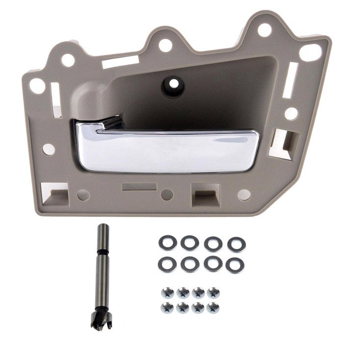 Dorman Front Interior Door Handle, Left Side, Beige With Chrome Lever | 2005-2010 Jeep Grand Dorman Front Interior Door Handle, Left Side, Beige With Chrome Lever | 2005-2010 Jeep Grand