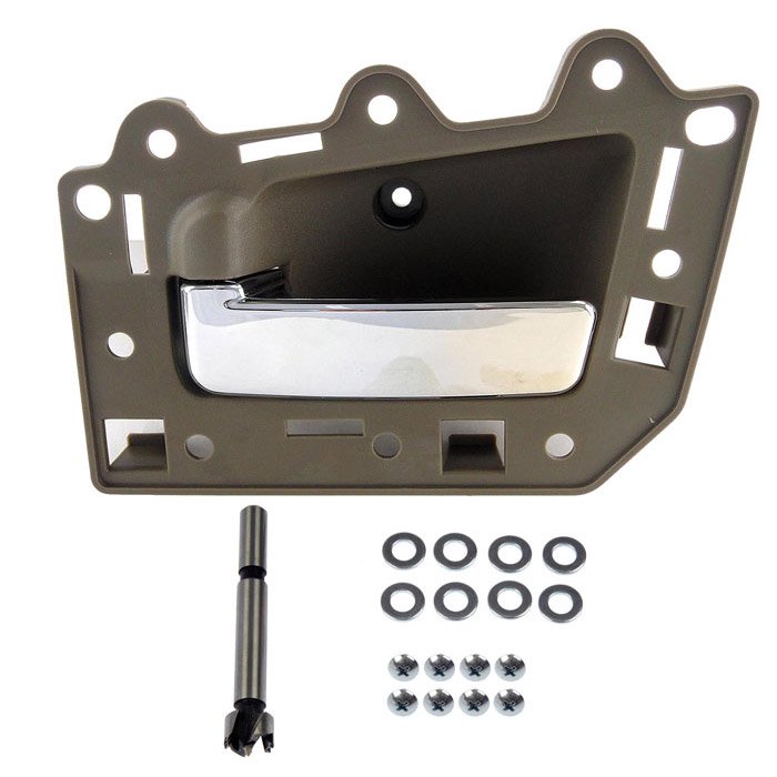 Dorman Front Interior Door Handle, Left Side, Brown With Chrome Lever | 2005-2007 Jeep Grand Dorman Front Interior Door Handle, Left Side, Brown With Chrome Lever | 2005-2007 Jeep Grand