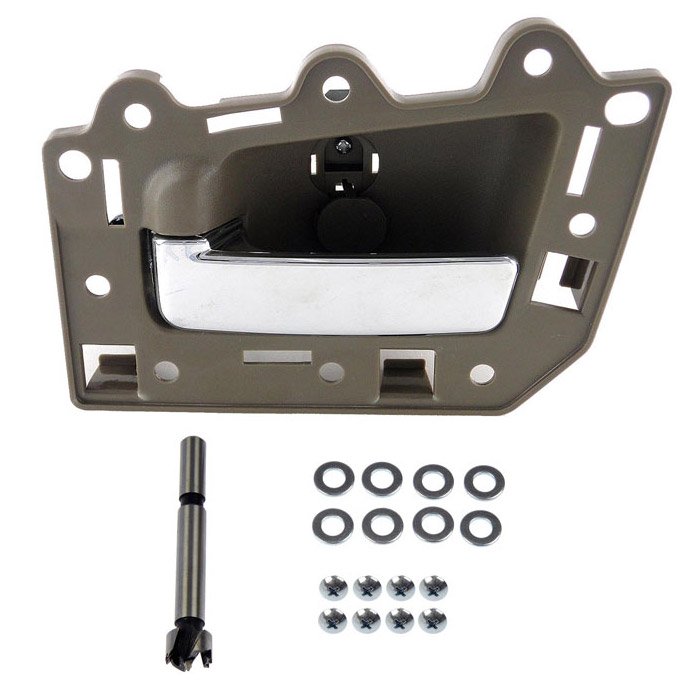 Dorman Rear Interior Door Handle, Left Side, Brown With Chrome Lever | 2005-2007 Jeep Grand Dorman Rear Interior Door Handle, Left Side, Brown With Chrome Lever | 2005-2007 Jeep Grand