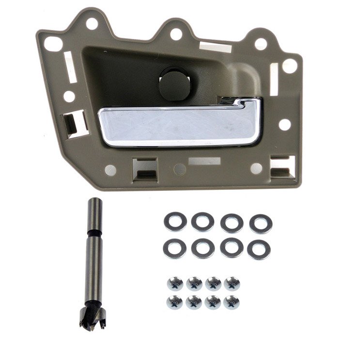 Dorman Rear Interior Door Handle, Right Side, Brown With Chrome Lever | 2005-2007 Jeep Grand Dorman Rear Interior Door Handle, Right Side, Brown With Chrome Lever | 2005-2007 Jeep Grand