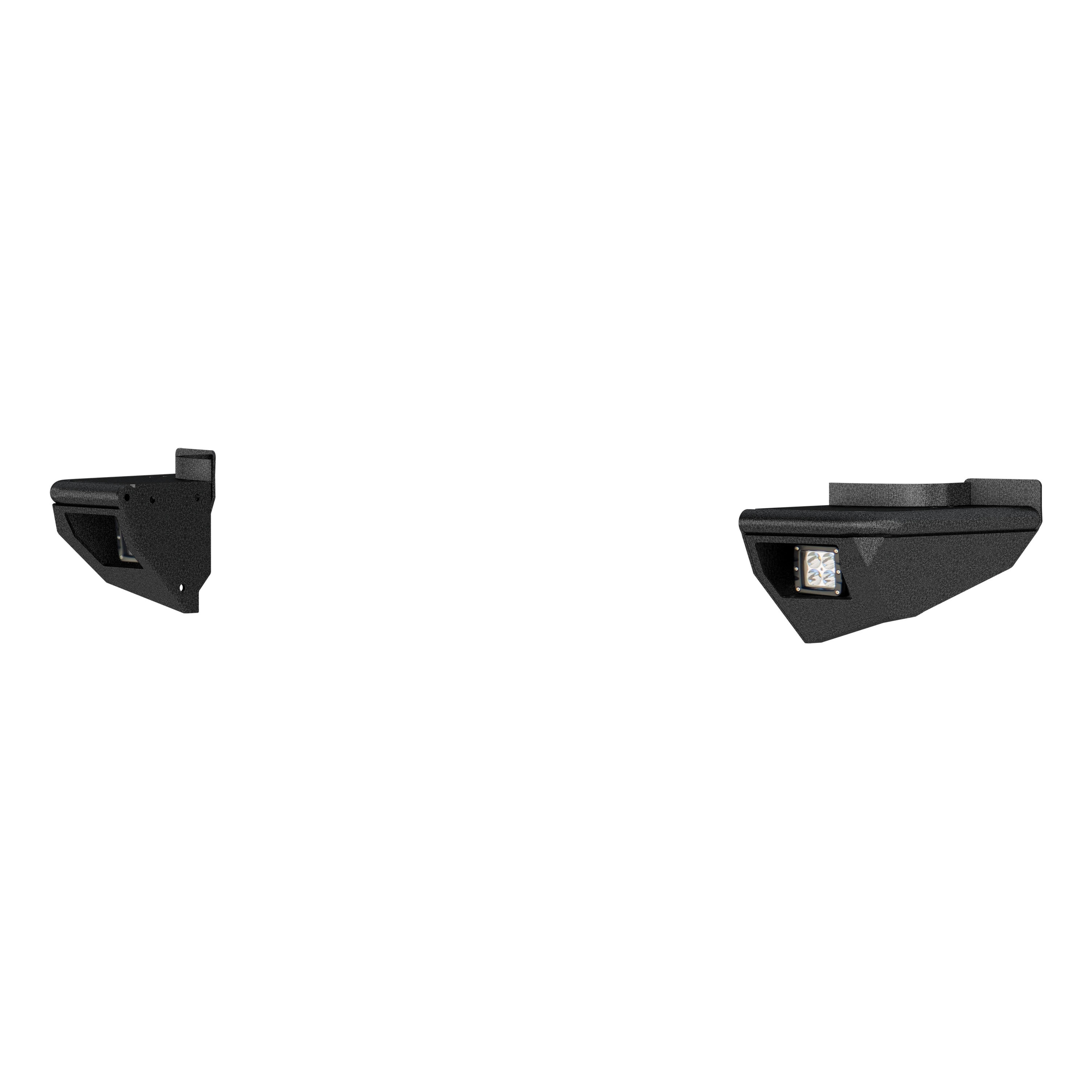 Aries Trailchaser Rear Bumper Side Extensions With Led Lights, Textured Black T6 Aluminum, Pair Aries Trailchaser Rear Bumper Side Extensions With Led Lights, Textured Black T6 Aluminum, Pair