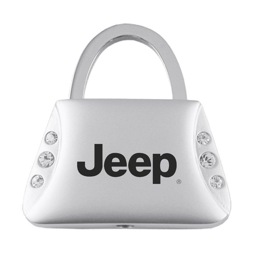 Au-Tomotive Gold Jeweled Purse Keychain With Jeep Logo, AGI-KC9120JEE Au-Tomotive Gold Jeweled Purse Keychain With Jeep Logo, AGI-KC9120JEE