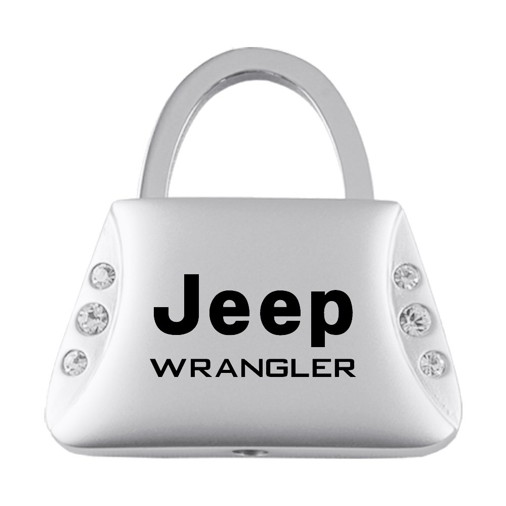 Au-Tomotive Gold Jeweled Purse Keychain With Jeep Wrangler Logo, AGI-KC9120WRA Au-Tomotive Gold Jeweled Purse Keychain With Jeep Wrangler Logo, AGI-KC9120WRA