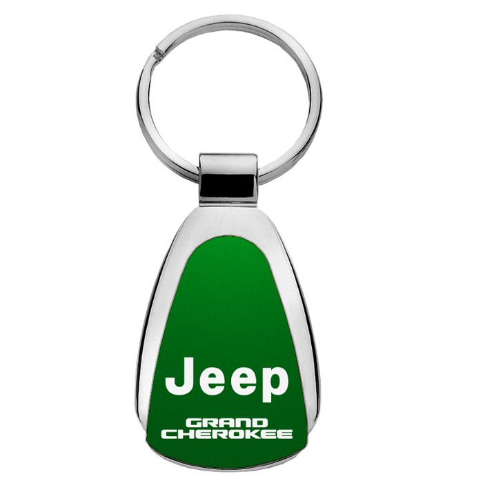 Au-Tomotive Gold Teardrop Keychain With Jeep Grand Cherokee Logo, Green, AGI-KCGRGRA Au-Tomotive Gold Teardrop Keychain With Jeep Grand Cherokee Logo, Green, AGI-KCGRGRA