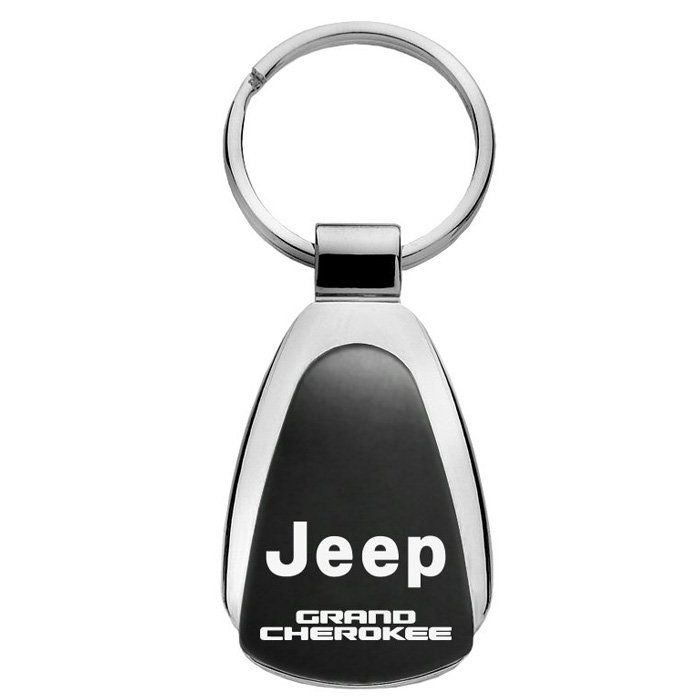 Au-Tomotive Gold Teardrop Keychain With Jeep Grand Cherokee Logo, Black, AGI-KCKGRA Au-Tomotive Gold Teardrop Keychain With Jeep Grand Cherokee Logo, Black, AGI-KCKGRA