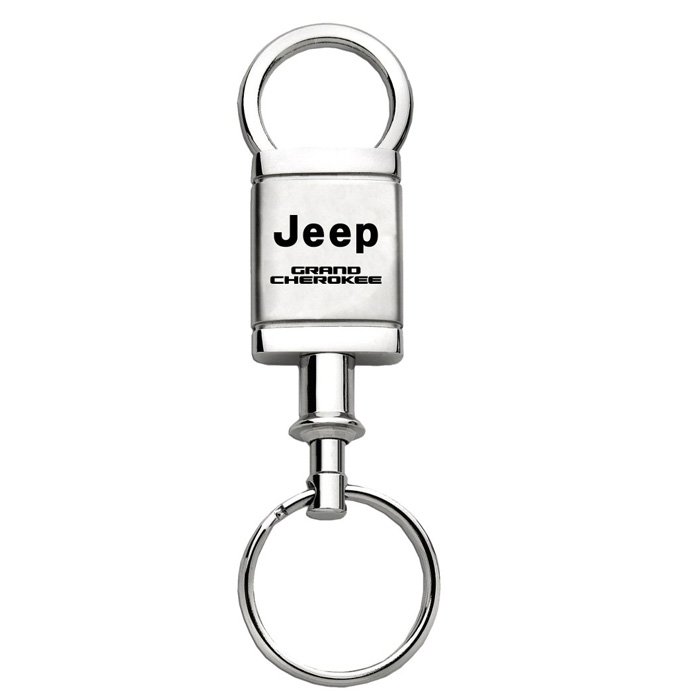 Au-Tomotive Gold Satin Chrome Valet Keychain With Jeep Grand Cherokee Logo, AGI-KCV-GRA Au-Tomotive Gold Satin Chrome Valet Keychain With Jeep Grand Cherokee Logo, AGI-KCV-GRA