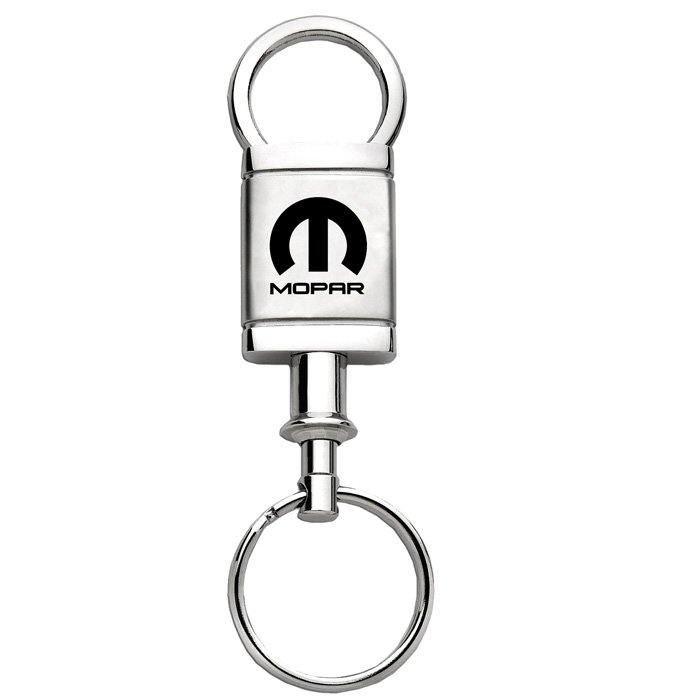 Au-Tomotive Gold Satin Chrome Valet Keychain With Mopar Logo, AGI-KCVMOP Au-Tomotive Gold Satin Chrome Valet Keychain With Mopar Logo, AGI-KCVMOP