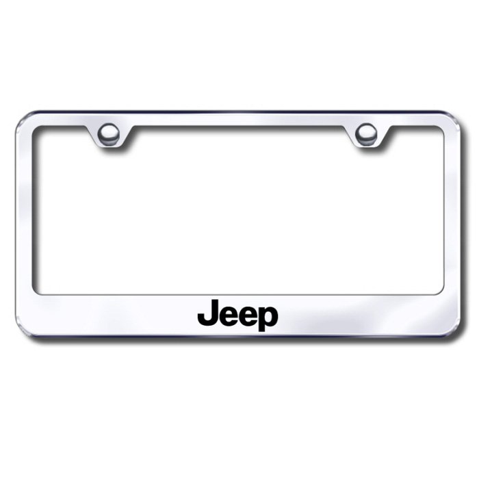 Au-Tomotive Gold Premier Collection License Plate Frame With Etched Jeep Logo, Chrome, AGI-LFJEEEC Au-Tomotive Gold Premier Collection License Plate Frame With Etched Jeep Logo, Chrome, AGI-LFJEEEC