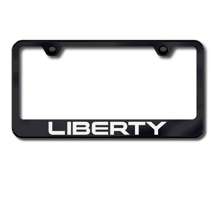 Au-Tomotive Gold Premier Collection License Plate Frame With Etched Liberty Logo, Black, AGI-LFLIBEB Au-Tomotive Gold Premier Collection License Plate Frame With Etched Liberty Logo, Black, AGI-LFLIBEB