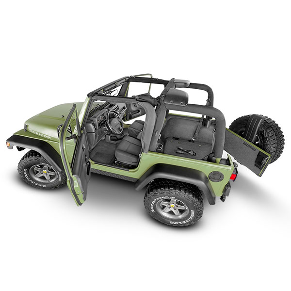 Bedtred Premium Front Floor Liner Kit With Center Consol (3-Piece Set) | 1997-2006 Jeep Wrangler TJ