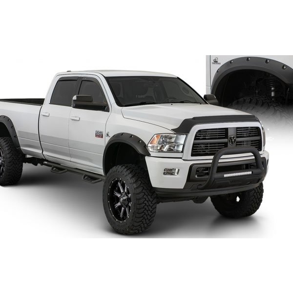 Bushwacker Max Coverage Pocket Style Fender Flares, Matte Black, Set Of 4 | 2010-2017 Dodge Ram Bushwacker Max Coverage Pocket Style Fender Flares, Matte Black, Set Of 4 | 2010-2017 Dodge Ram