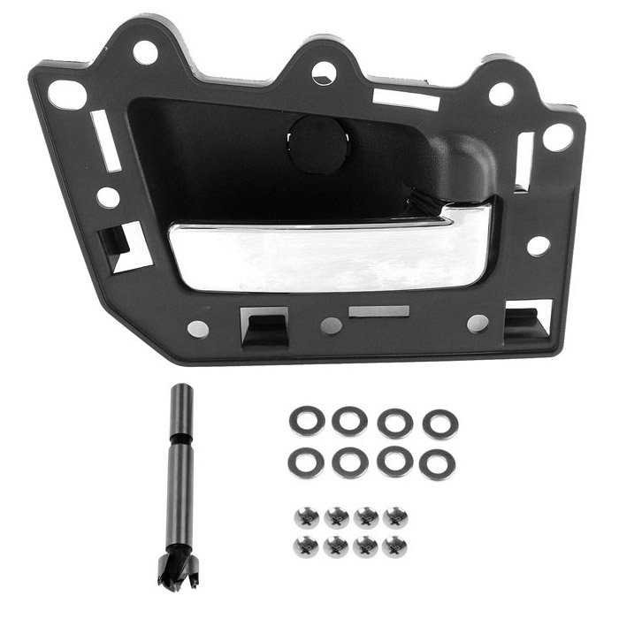 Dorman Rear Interior Door Handle, Right Side, Black With Chrome Lever | 2005-2010 Jeep Grand Dorman Rear Interior Door Handle, Right Side, Black With Chrome Lever | 2005-2010 Jeep Grand