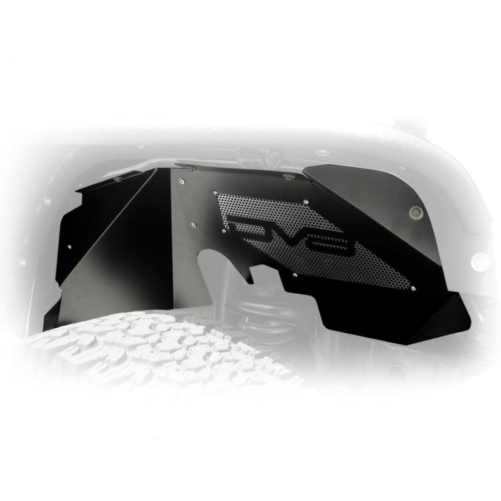 Dv8 Off-Road Aluminum Fender Liners, Front, Black | 2007-2017 Jeep Wrangler JK and Wrangler Dv8 Off-Road Aluminum Fender Liners, Front, Black | 2007-2017 Jeep Wrangler JK and Wrangler