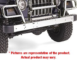 Rugged Ridge Front Bumper Overlay, Stainless Steel | 1976-1986 Jeep CJ5, CJ7, CJ8 Scrambler, 7447 Rugged Ridge Front Bumper Overlay, Stainless Steel | 1976-1986 Jeep CJ5, CJ7, CJ8 Scrambler, 7447